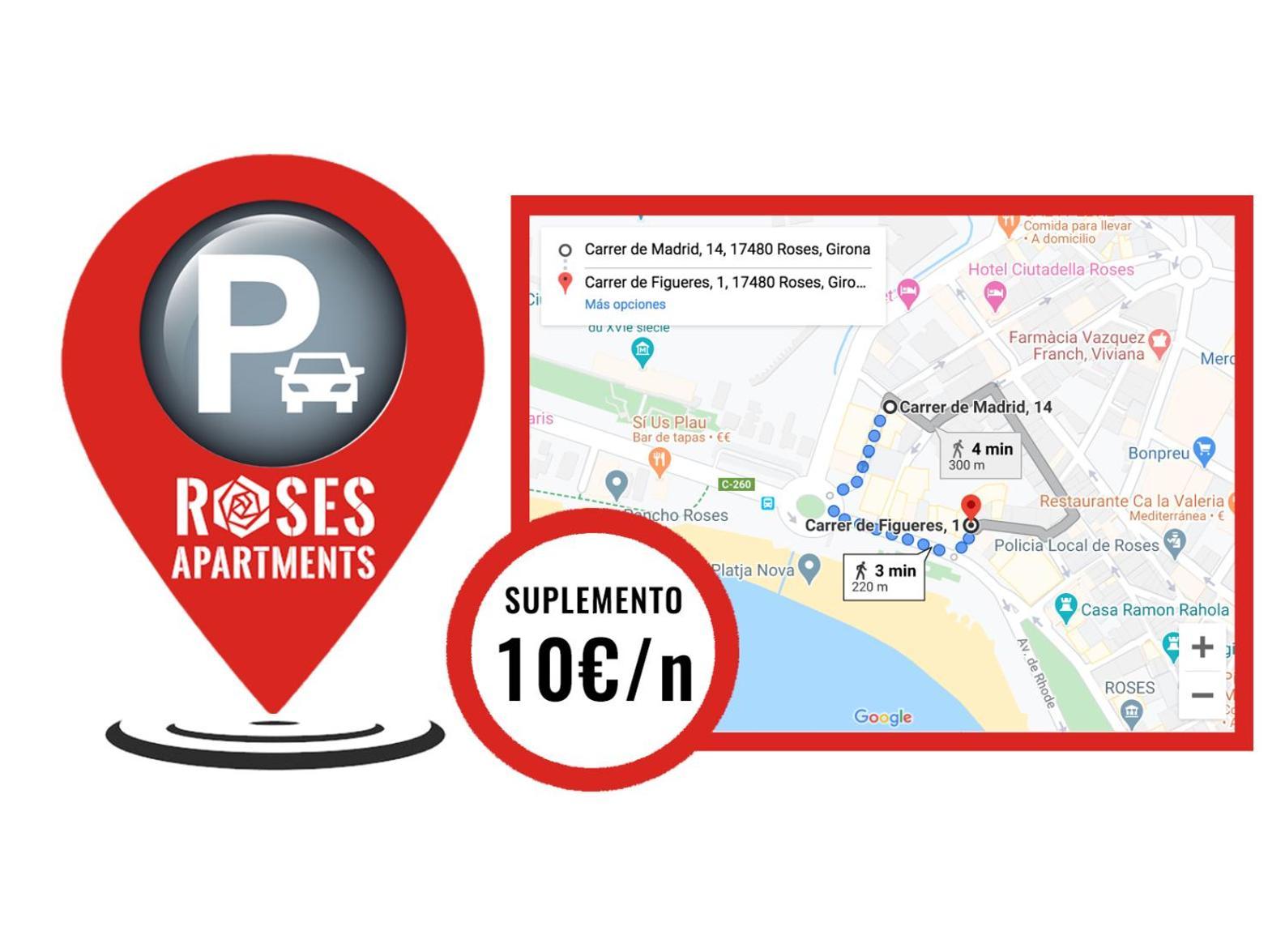 Roses Apartments Ocean 2 Habitaciones Vista Mar Lateral Bagian luar foto